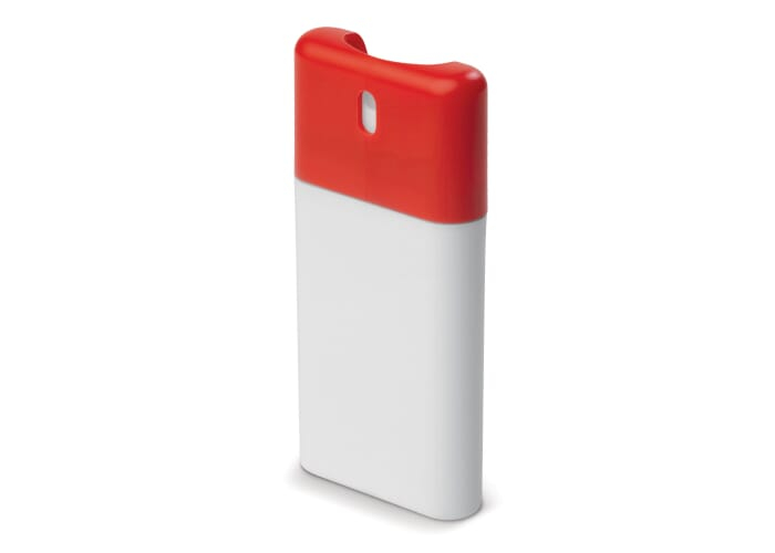 Spray nettoyant publicitaire pour les mains Blanc / Rouge